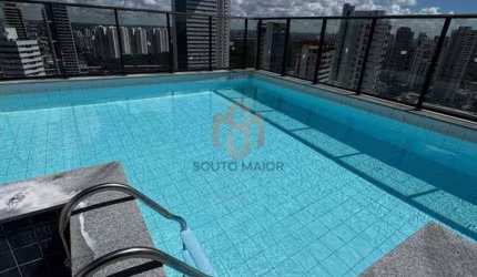 Flat a venda em Boa Viagem, com 30 m2 e área de lazer com piscina e salão de festas na cobertura com excelente localização, próximo a farmácias, supermercados, padaria, bancos, escolas, shoping e prai