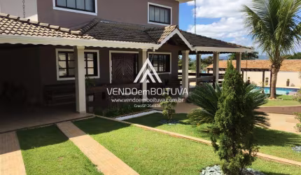 Casa em Condomínio para Venda em Boituva, Nova Rheata, 4 dormitórios, 3 suítes, 5 banheiros, 6 vagas