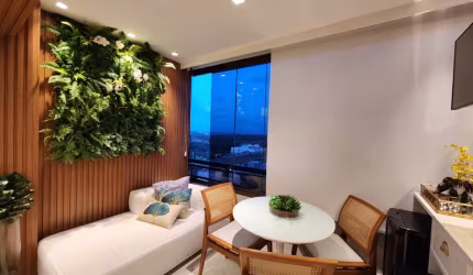 Vendo lindo apartamento com 79m² em Alphaville I, nascente, andar alto, PORTEIRA FECHADA!!!