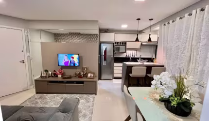 Apartamento mobiliado e equipado 2 dormitórios 1 vaga bairro São Francisco de Assis em Camboriú - SC