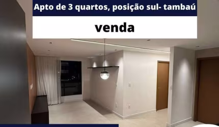 apartamento de 3 quartos, posição sul em tambaú