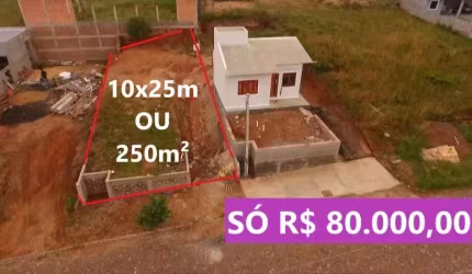 TERRENO COM 250M² NO LOTEAMENTO BOM PRINCÍPIO EM SANTO ANTÔNIO DA PATRULHA