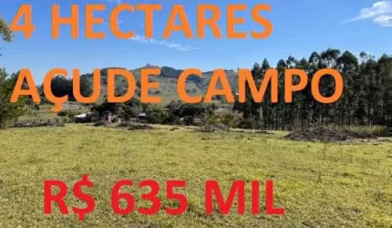 SÍTIO COM AÇUDE E CAMPO EM SANTO ANTÔNIO DA PATRULHA COM 4 HECTARES