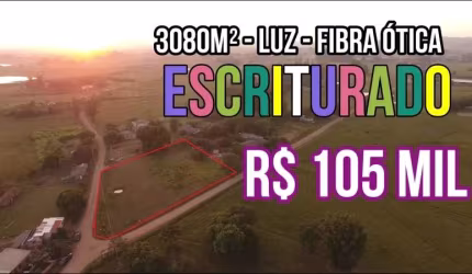 116900 CHÁCARA COM FIBRA ÓTICA, LUZ, CERCADA, PLANA, ESCRITURADA EM SANTO ANT DA PATRULHA