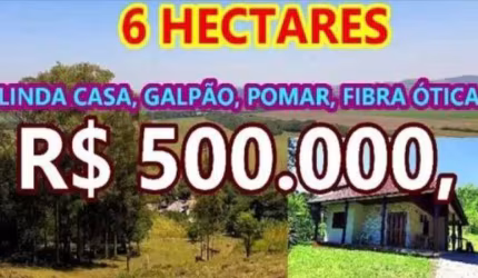 [88113]  SÍTIO COM LINDA CASA EM SANTO ANTÔNIO DA PATRULHA COM 6 HECTARES