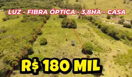 123608 CHÁCARA EM SANTO ANT DA PATRULHA 3,8HA ESCRITURADA COM CASA NOVA LUZ  ÁGUA ENCANADA