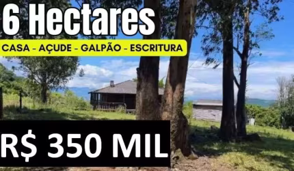 [112470] CHÁCARA EM SANTO ANTÔNIO DA PATRULHA 6HA COM CASA COLONIAL, POMAR E AÇUDE