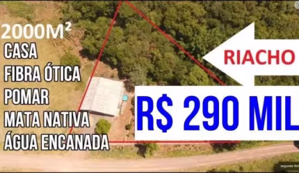 113763 TERRENO RURAL DAS SARACURAS  CASA BOA, FIBRA ÓTICA, POMAR, MATA NATIVA COM RIACHO