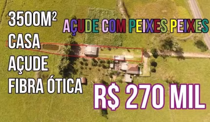115118 CHÁCARA  COM CASA 3 QUARTOS, FIBRA ÓTICA, AÇUDE, POÇO ACEITA AP EM GRAVATAÍ