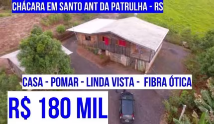 124845 CHÁCARA EM SANTO ANTÔNIO DA PATRULHA RS 6.143M² CASA GALPÃO HORTA VERTENTE FIBRA ÓTICA