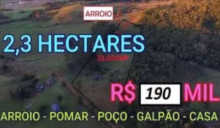 SÍTIO COM ARROIO, POMAR, POÇO, GALPÃO E CASA EM SANTO ANTÔNIO DA PATRULHA