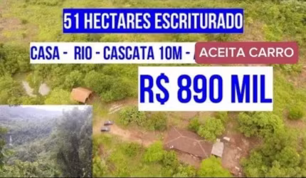 124929 SITIO EM ROLANTE RS ESCRITURADO 51HA CASA ROÇA POMAR FIBRA ÓTICA RIO E CASCATA 10 METROS