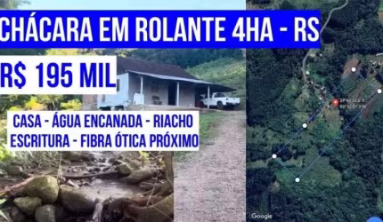 [123789] EM ROLANTE 4HA COM CASA, GALPÃO, RIACHO, MUITO PASTO, AÇUDE  E ÁGUA ENCANADA