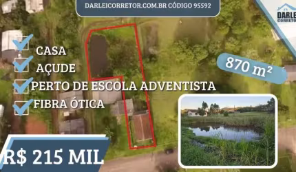 [95592]CHACRINHA EM ROLANTE NA FAZENDA PASSOS COM CASA E AÇUDE PROX ESCOLA ADVENTISTADVENTISTA EM ROLANTE
