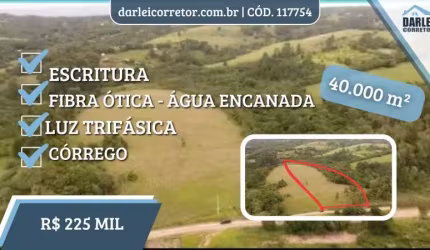 115754 CHÁCARA EM TAQUARA COM 4 HECTARES ESCRITURADA COM LUZ FIBRA  ÓTICA CÓRREGO