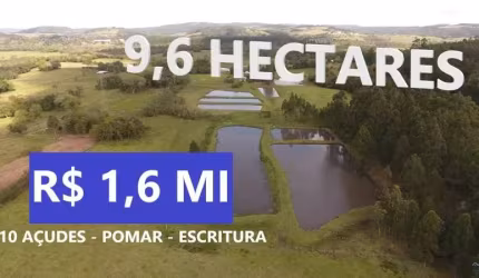 SÍTIO DOS DEZ AÇUDES COM ESCRITURA, TRÊS GALPÕES, POMAR E 9,6 HECTARES EM PAROBÉ