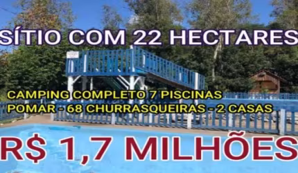 [85610]  SÍTIO COM CAMPING COMPLETO EM IGREJINHA COM 22 HECTARES