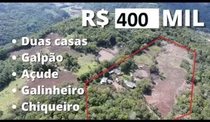 111900 SÍTIO ESCRIT COM DUAS CASAS ROÇA, GALPÃO AÇUDE, GALINHEIRO E CHIQUEIRO EM IGREJINHA