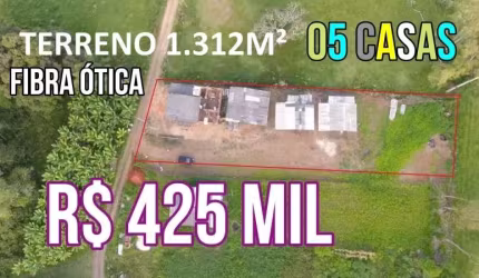 TERRENO RURAL COM CINCO CASAS - ÓTIMO INVESTIMENTO PARA ALUGAR