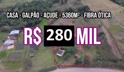 118445 - CHÁCARA EM ARARICÁ 1,1 HECTARES, CASA, CAMPO, POMAR, AÇUDE E FIBRA ÓTICA