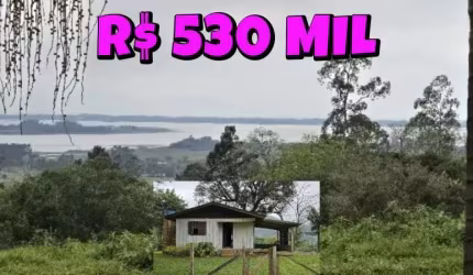 [565]TERRENO RURAL EM TRÊS CACHOEIRAS COM VISTA PARA LAGOA COM CASA, FIBRA ÓTICA E ÁGUA ENCANADA