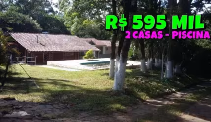 [585]CHÁCARA EM VIAMÃO COM 2 CASAS A 500METROS DO RESORT VILA VENTURA, 2 DORMITÓRIOS, 2 SUÍTES,PISCINA, LUZ, ÁGUA E INTERNET FIBRA ÓTICA