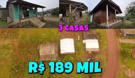 [588] TERRENO COM 3 CASAS NO CARAÁ, ENERGIA ELÉTRICA, ÁGUA ENCANADA, FIBRA ÓTICA