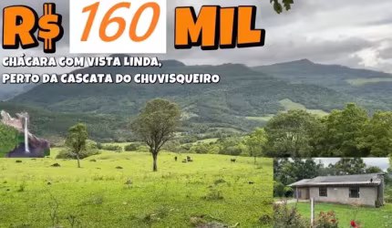 [756]SÍTIO COM CASA, GALPÃO, POMAR, PERTO DA CASCATA DO CHUVISQUEIRO 4 HA
