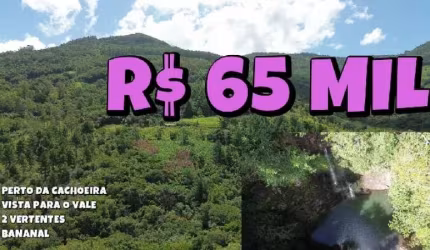 [746] CHÁCARA NO CARAÁ PERTO DA CASCATA VILA NOVA, COM 7750M², DUAS VERTENTES E BANANAL