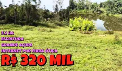 [787] CHÁCARA EM GRAVATAÍ 3,2 HA, ESCRITURA, AÇUDE, VERTENTE, LUZ INTERNET POR FIBRA ÓTICA