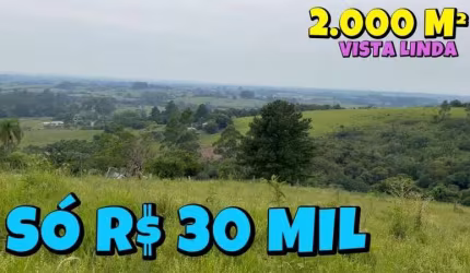 [124736] CHACRINHA EM GLORINHA RS SÓ O TERRENO RURAL COM 2000M² LUZ E LINDA VISTA