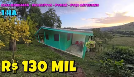 [802] CHÁCARA EM PORTO RAMOS 1 HA CASA MOBILIADA, FRUTÍFERAS, GALPÃO PARA LENHA E APROX. 600 PÉS DE EUCALIPTO