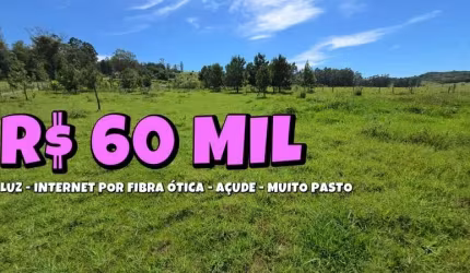 [732] CHÁCARA COM LUZ, FIBRA ÓTICA, ÁGUA ENCANADA, AÇUDE, NO MONJOLO - 4.850 M²
