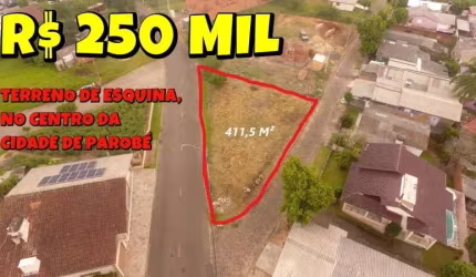 [729] TERRENO NO CENTRO DE PAROBÉ 411,5 M²