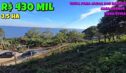[735] CHÁCARA DE FRENTE PARA A LAGOA DOS BARROS, 35.000 M² COM CASA, POMAR, GALINHEIRO E GALPÃO