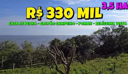 [642] CHÁCARA EM OSÓRIO VISTA PARA LAGOA, ESCRITURA, GALPÃO, POMAR E FIBRA ÓTICA 35.000 M²