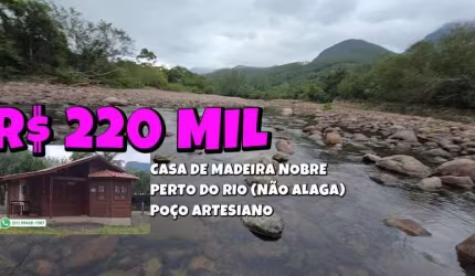 [630]CHACRINHA EM MAQUINÉ, LINDA CASA PERTO DO RIO E CASCATAS, NÃO ALAGA