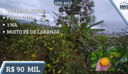 [855] CHÁCARA NO MONJOLO COM INÚMEROS PÉS DE LARANJA, FIBRA ÓTICA, LUZ