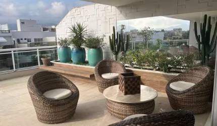 Recreio, linda cobertura com 400m², 6 quartos (4 suites), moveis planejados, área gourmet com jacuzzi, 6 vagas, alto padrão