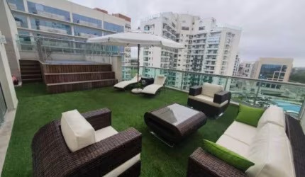 Barra da Tijuca, Union, Cobertura 4 quartos (2 suite), moveis planejados, porcelanato, lazer completo