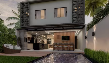 Vargem Pequena, Cond Dream Garden, casa duplex, primeira locaçao, 3 suites (master closet), varanda gourmet, piscina, quintal