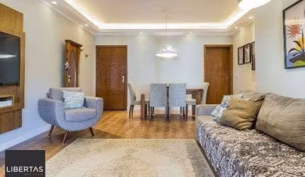 Vende-se luxuoso apartamento 3 quartos com suíte, 2 vagas, lareira, churrasqueir