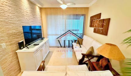 LOCAÇÃO ANUAL FRENTE MAR - Apartamento com 3 dormitórios para alugar, 94 m² por R$ 7.000/mês - Praia das Astúrias - Guarujá/SP