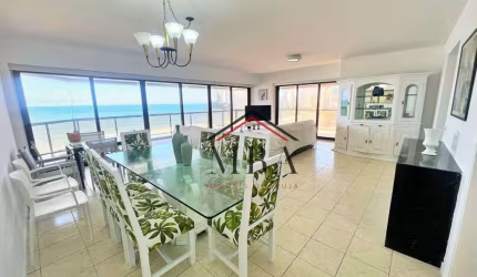 LOCAÇÃO ANUAL FRENTE MAR - Apartamento com 4 dormitórios para alugar, 200 m² por R$ 10.500/mês - Praia das Astúrias - Guarujá/SP