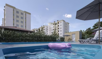 Apartamento com elevador e sacada bairro Pirabeiraba
