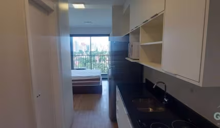 Apto de 24m² Mobiliado para Alugar com 1 quarto, 1 suíte, 1 banheiro no Brooklin Paulista.