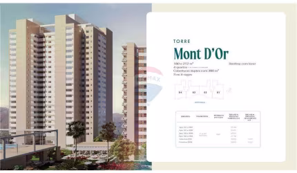 LANÇAMENTO ALTO BELVEDERE MONT D’OR – Apartamentos de 04 quartos com 01 ou 02 suítes mais 02 semi-suítes no Vila da Serra, em Nova Lima/MG