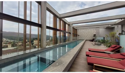 Apartamento duplex, no Navegantes/Alphaville, de 66m², com 1 suíte, 2 varandas, 2 vagas de garagem, na Torre B / 516