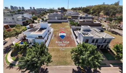 TERRENO DE ILHA A VENDA NO RESERVA SANTA LUISA 510 m² - plano - Colégio Pequeno Príncipe - plano - condomínio fechado