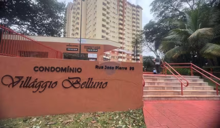 Apartamento de 1 quarto Edifício Villaggio Belluno, Ribeirânia,  Ribeirão Preto.